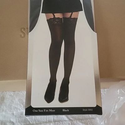 Opaque Lace Top Thigh Highs